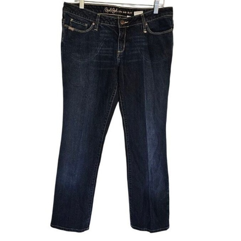 Cruel Girl Jeans Size 9 Low and Slim bootcut dark wash Y2k